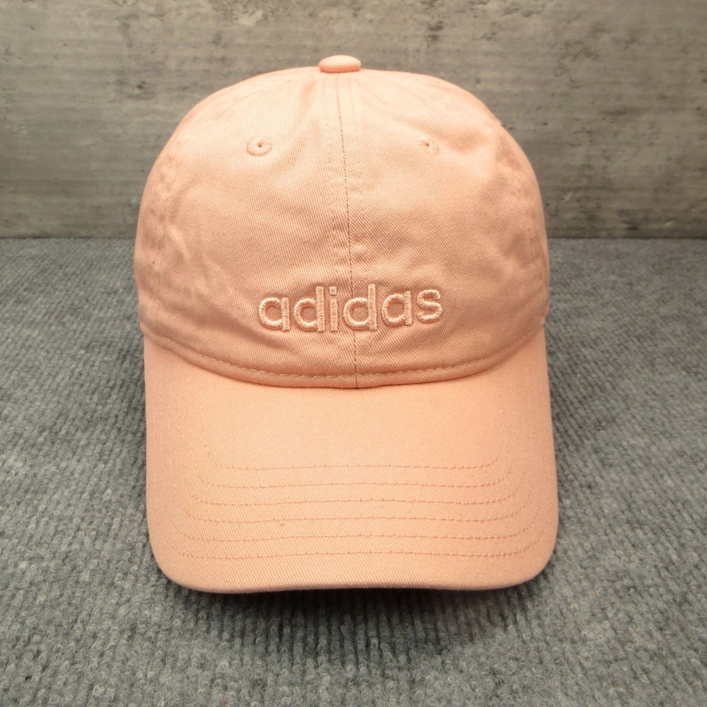 adidas Hat Cap Womens Strap Back Pink Peach Climalite Relaxed Dad Sporty Casual
